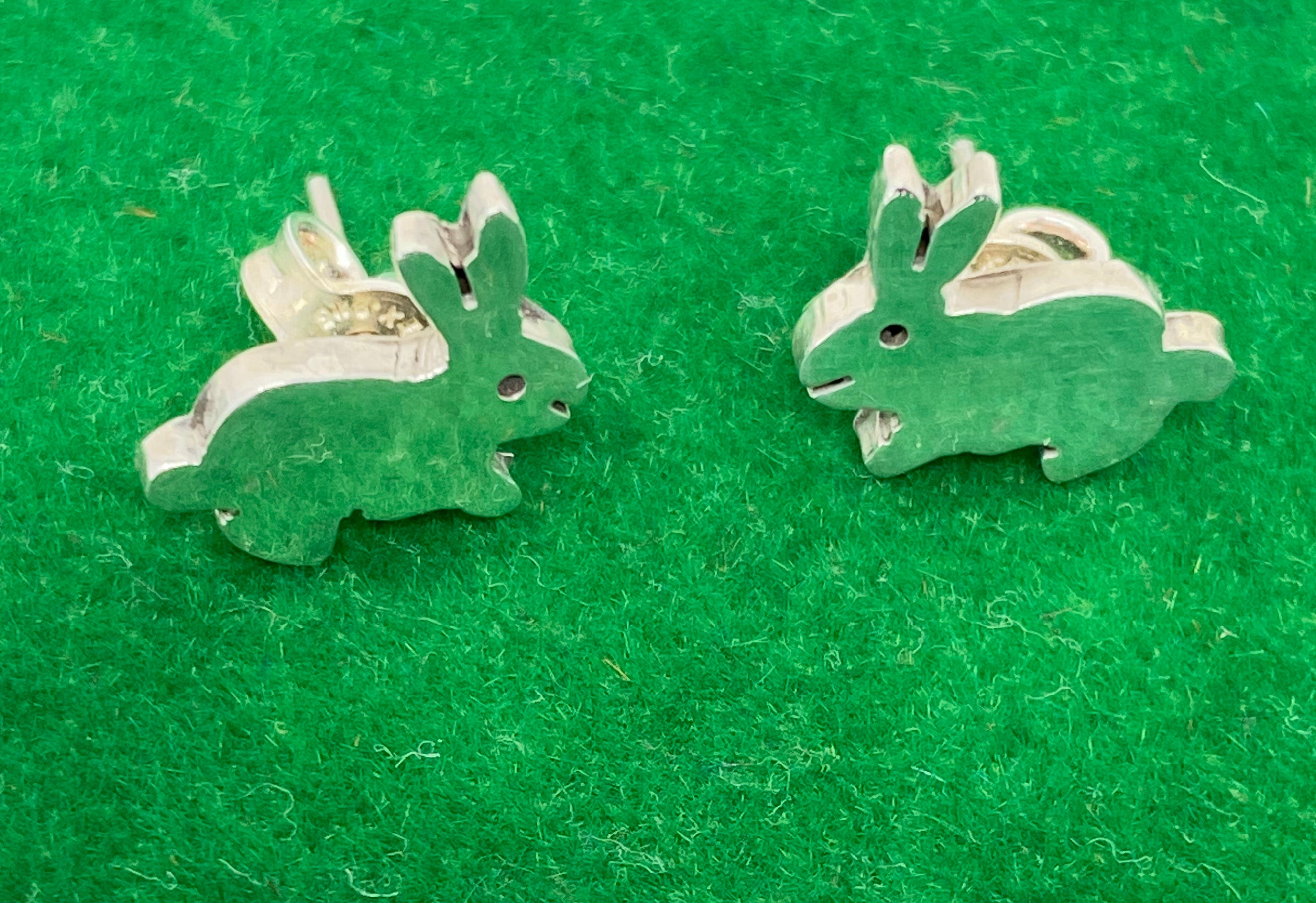 Pair of Silver Children's Bunny Rabbit Stud Earrings