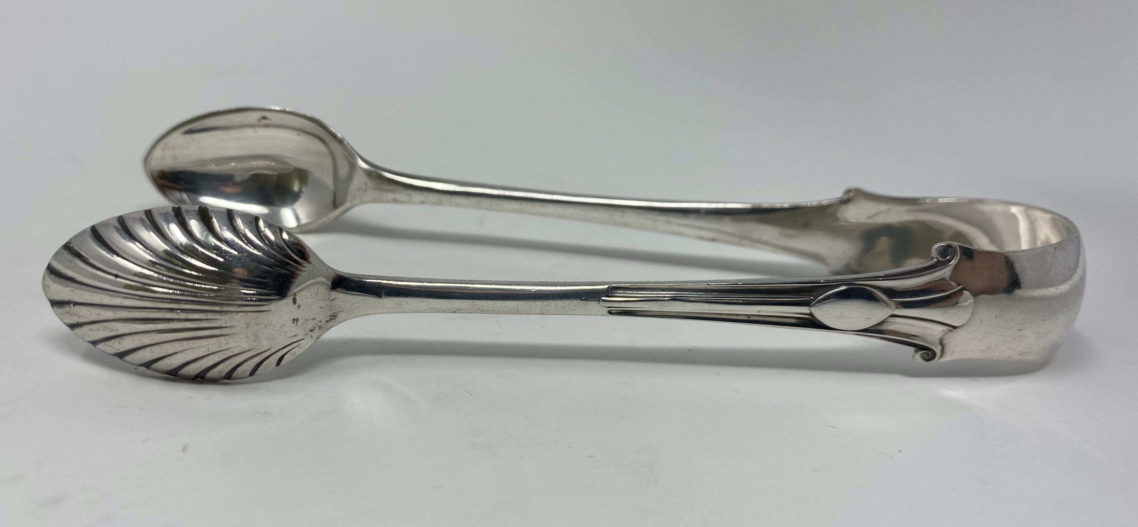 Antique Silver Plated Onslow Pattern Tongs - Sugar or Ice