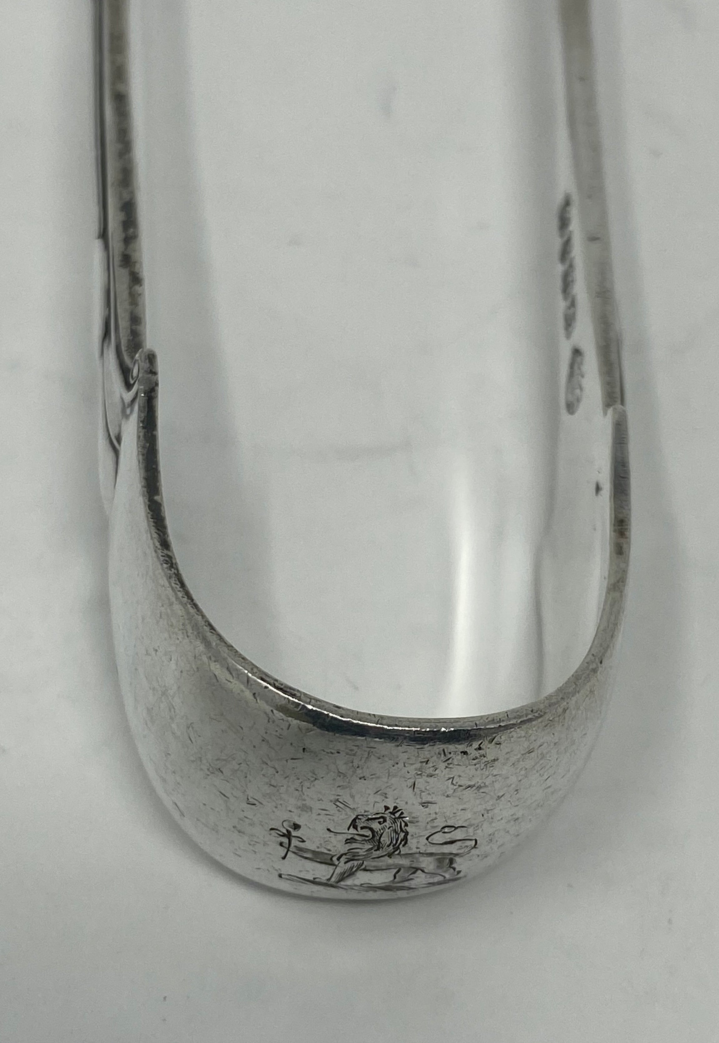 Antique Silver Plated Onslow Pattern Tongs - Sugar or Ice