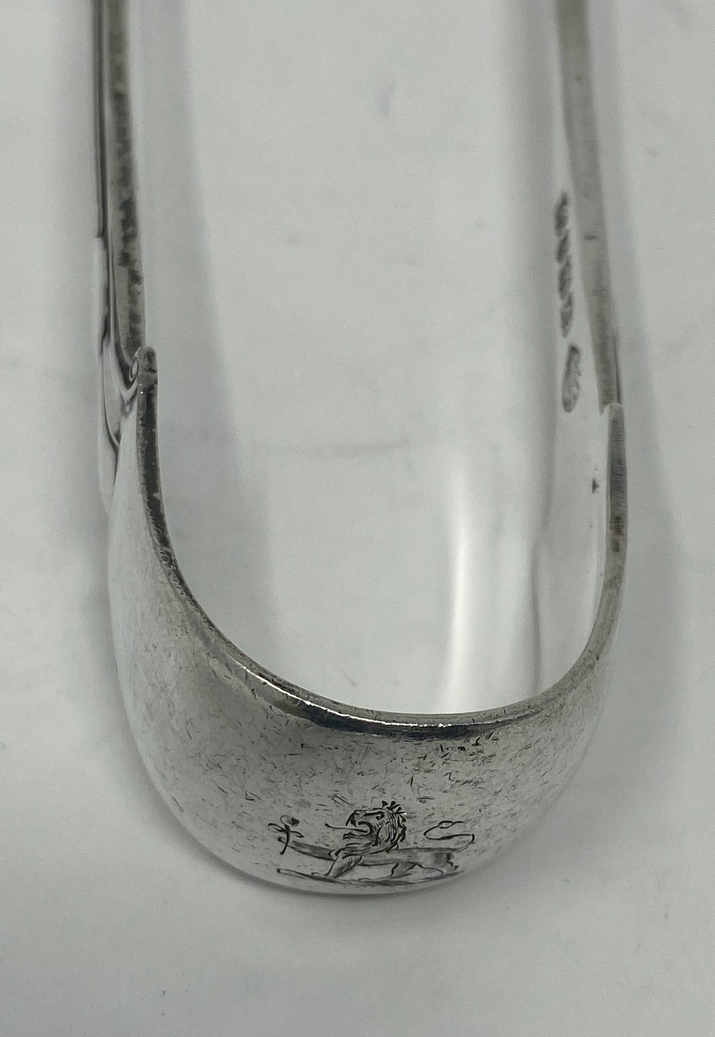 Antique Silver Plated Onslow Pattern Tongs - Sugar or Ice