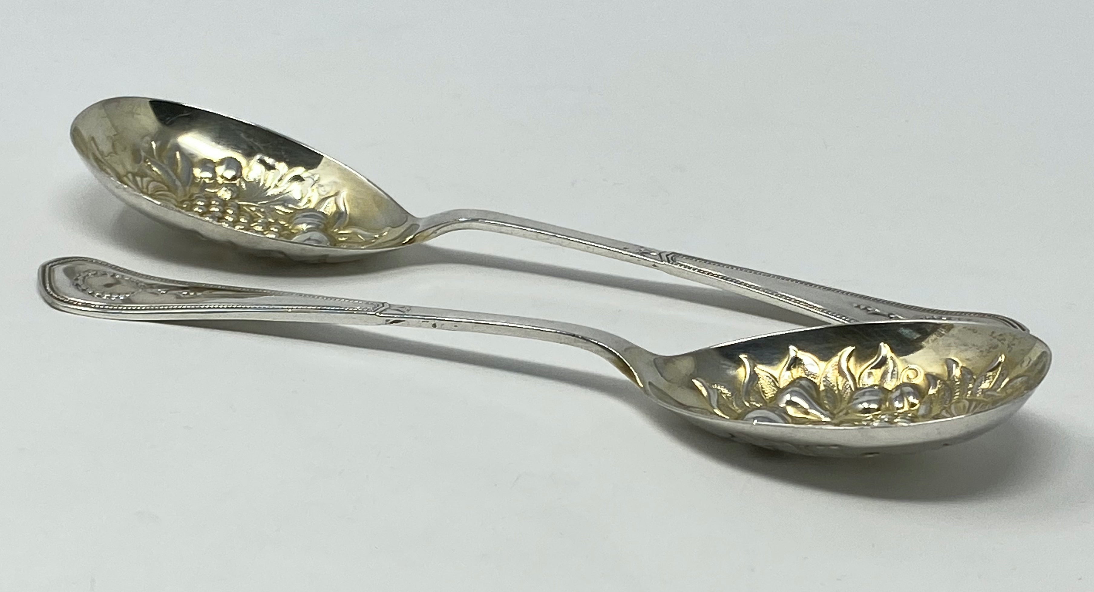 Pair of Silver Plated Berry Spoons
