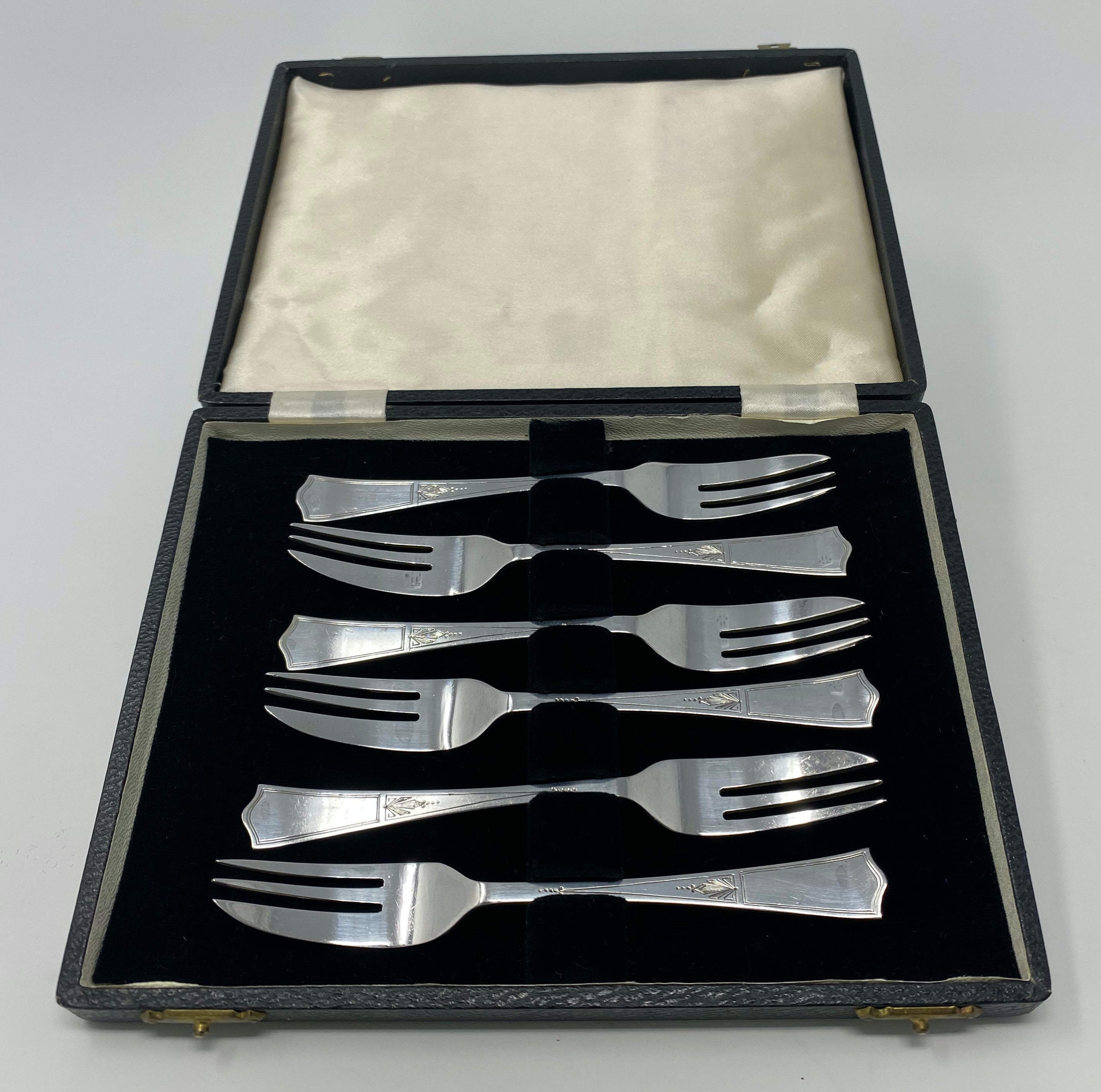 Antique Silver Plate Pastry Forks