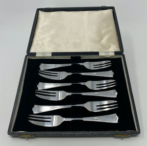 Antique Silver Plate Pastry Forks