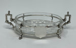 Load image into Gallery viewer, Glass dish in Silver Plated Stand
