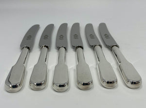 Set of Six Silver Plated Tea Knives