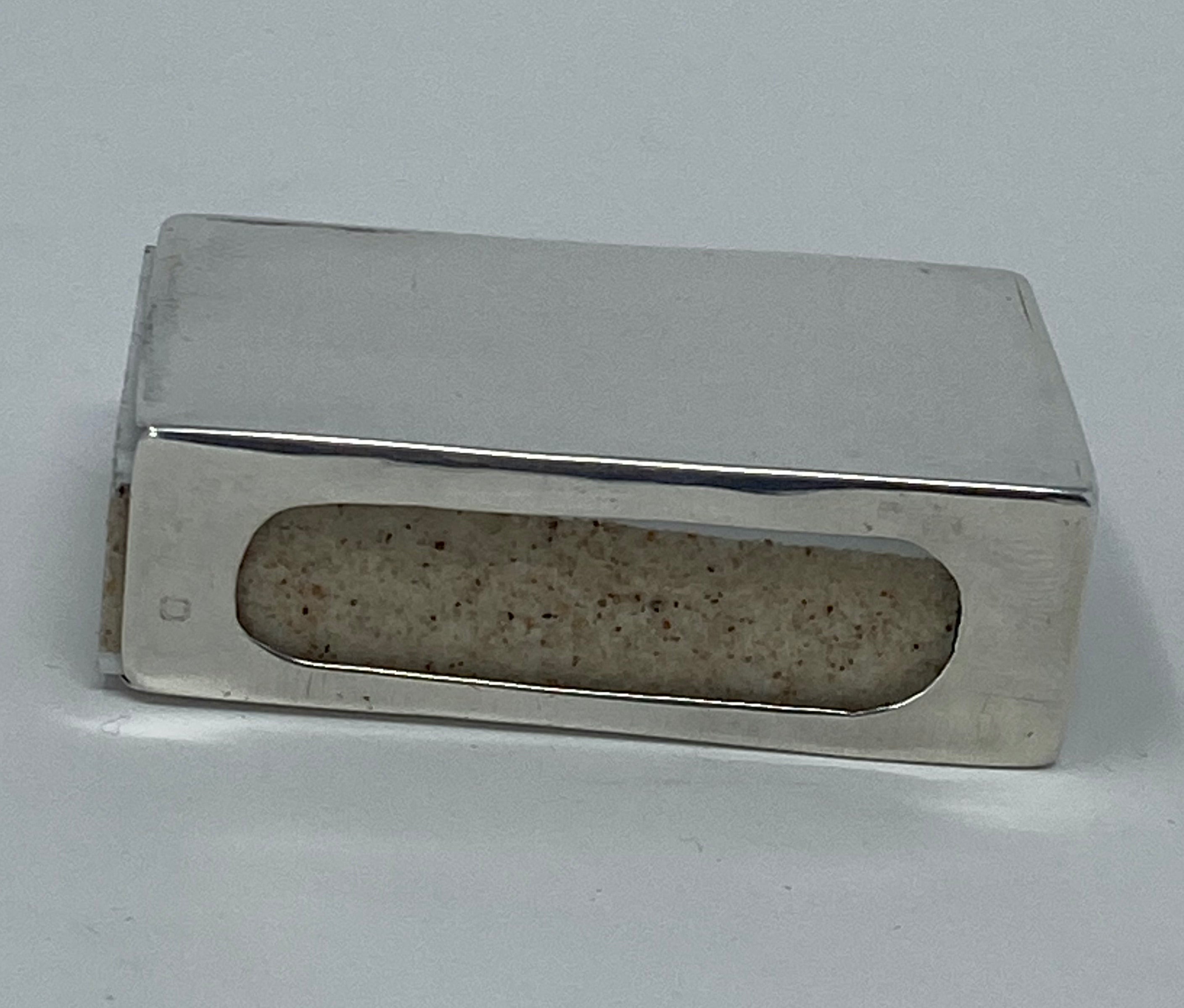 Silver Match Box