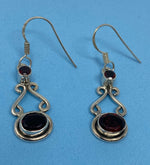 Load image into Gallery viewer, Silver and Garnet Earrings
