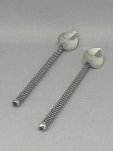 Pair Vintage Cocktail Spoons/Straws