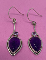 Load image into Gallery viewer, Silver and Amethyst Earrings
