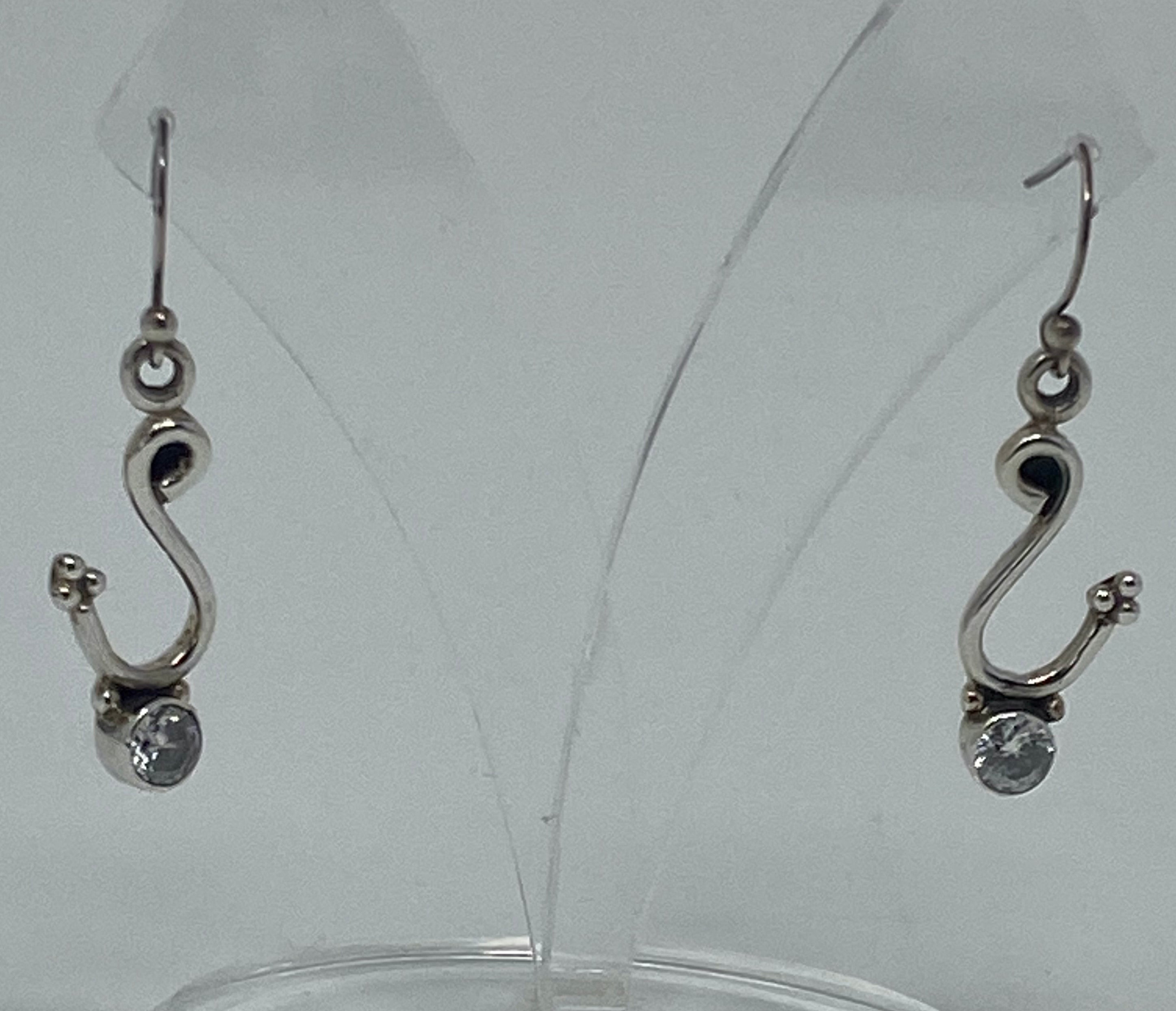 Silver and Cubic Zirconia Earrings