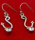 Load image into Gallery viewer, Silver and Cubic Zirconia Earrings
