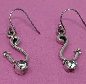 Silver and Cubic Zirconia Earrings