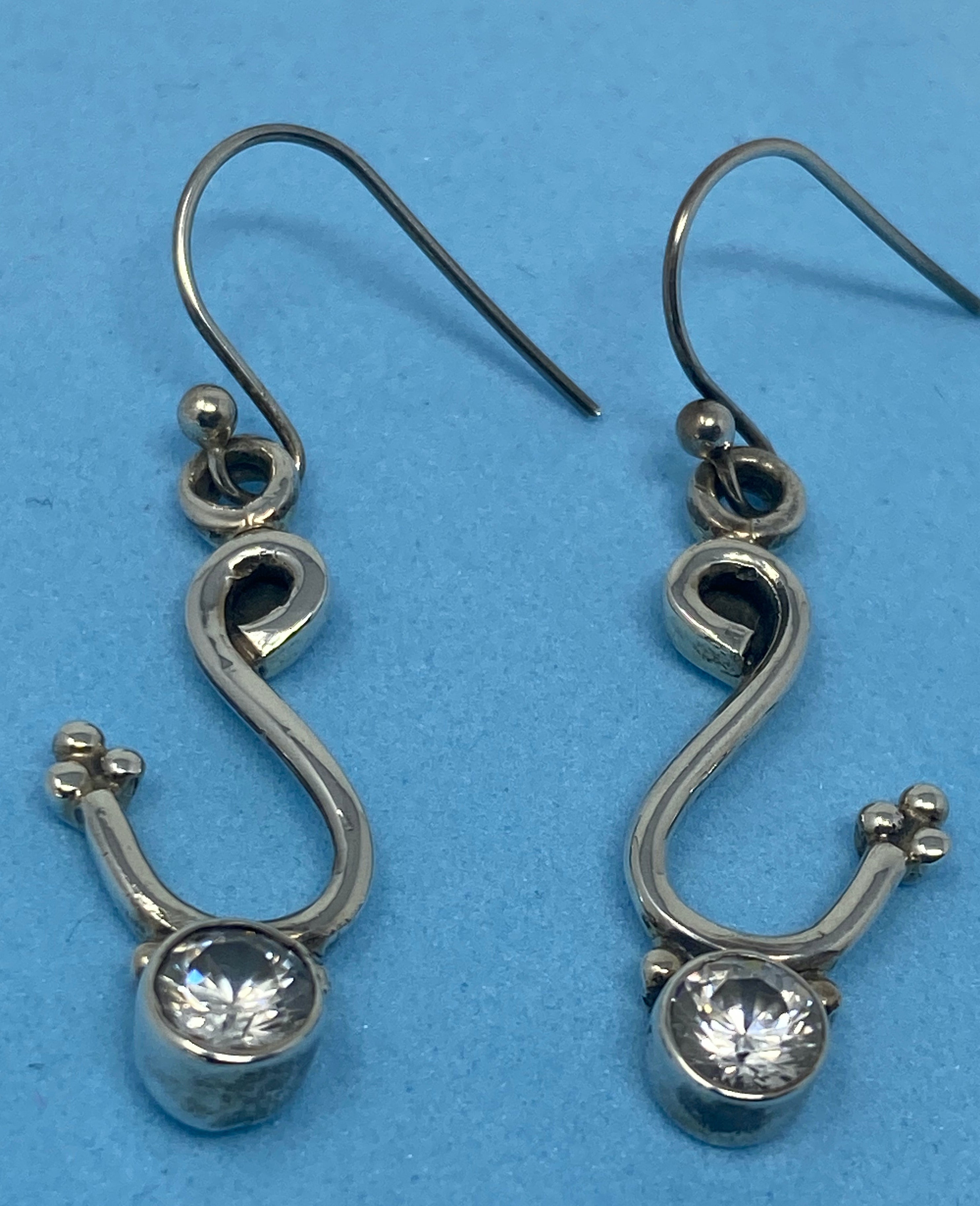 Silver and Cubic Zirconia Earrings