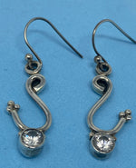 Load image into Gallery viewer, Silver and Cubic Zirconia Earrings

