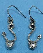 Load image into Gallery viewer, Silver and Cubic Zirconia Earrings
