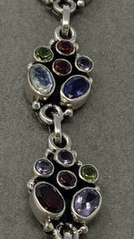 Load image into Gallery viewer, Silver and Mixed Stone Bracelet
