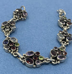 Load image into Gallery viewer, Silver and Mixed Stone Bracelet
