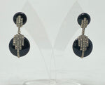 Load image into Gallery viewer, Black Onyx and Marcasite Earrings
