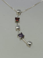 Load image into Gallery viewer, Amethyst and Garnet Pendant
