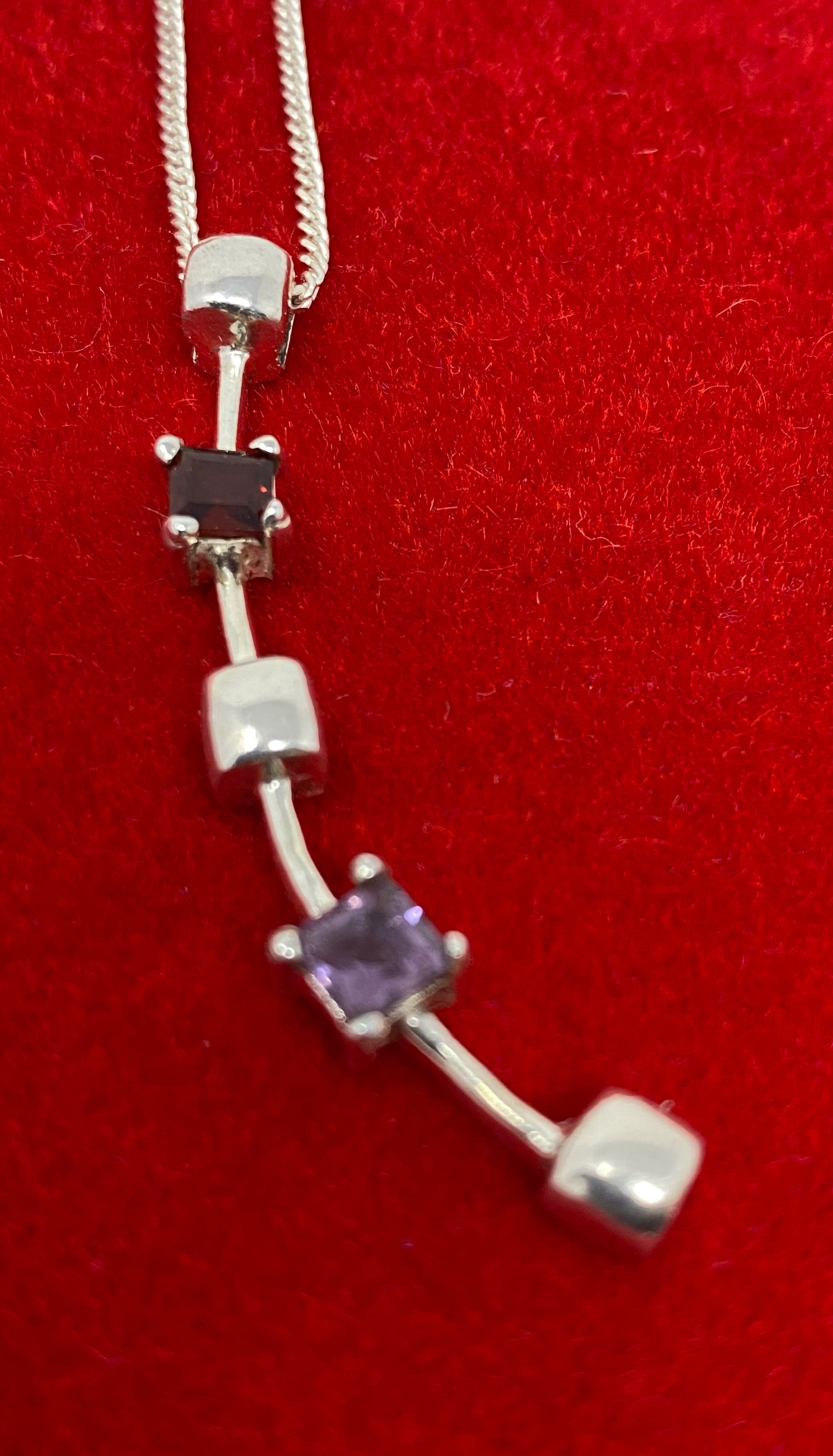 Amethyst and Garnet Pendant