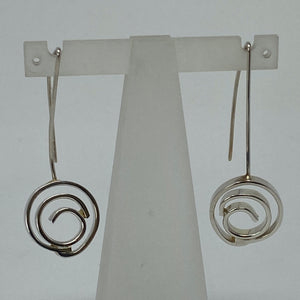 Silver Spiral Earrings