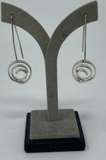 Load image into Gallery viewer, Silver Spiral Earrings
