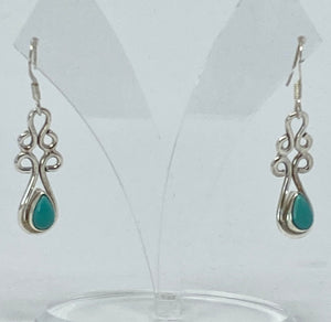 Silver and Natural Turquoise Earrings