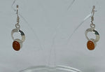 Load image into Gallery viewer, Cornelian and Silver Earrings

