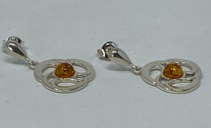 Amber Circle Earrings