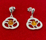 Load image into Gallery viewer, Amber Circle Earrings
