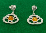 Load image into Gallery viewer, Amber Circle Earrings
