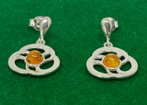 Amber Circle Earrings