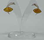 Load image into Gallery viewer, Amber and Silver Earrings
