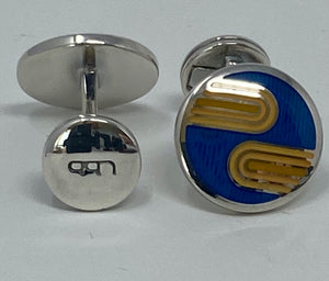 Silver and Enamel Cufflinks