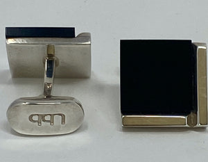 Silver and Black Onyx Cufflinks