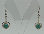 Load image into Gallery viewer, Turquoise and Silver Drop Earrings

