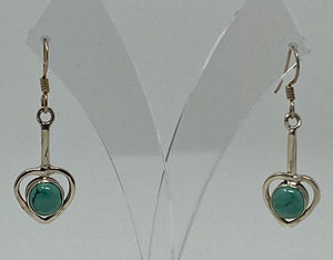 Turquoise and Silver Drop Earrings