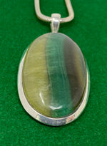 Load image into Gallery viewer, Rainbowlite Pendant on Silver Chain
