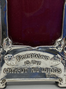 Silver Photo Frame - Friendship Quote by Byron