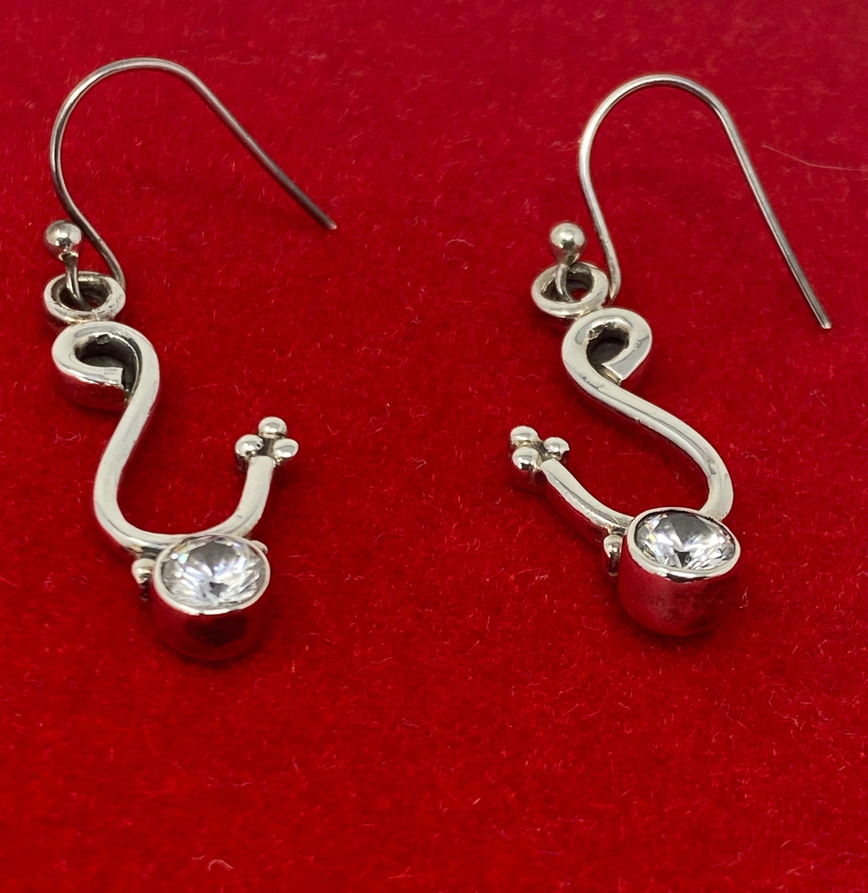 Silver and Cubic Earrings