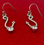 Load image into Gallery viewer, Silver and Cubic Earrings
