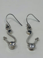 Load image into Gallery viewer, Silver and Cubic Earrings
