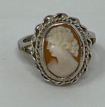 Load image into Gallery viewer, Sterling Silver Vintage Cameo Ring
