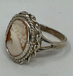 Load image into Gallery viewer, Sterling Silver Vintage Cameo Ring

