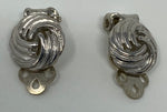 Load image into Gallery viewer, Silver Knot Clip On Earrings
