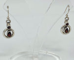 Load image into Gallery viewer, Silver and Garnet Earrings
