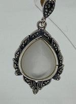 Load image into Gallery viewer, Marcasite and Mother of Pearl Earrings
