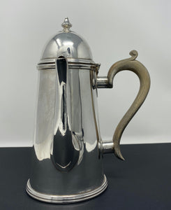 Antique Silver Plated Side Handled Coffee/Chocolate Pot