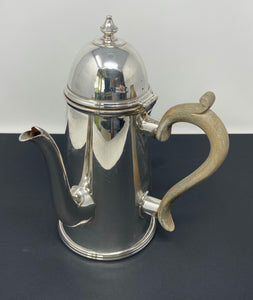 Antique Silver Plated Side Handled Coffee/Chocolate Pot