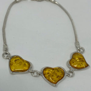Amber Heart Bracelet